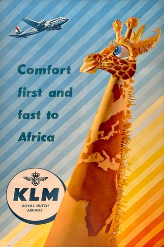Vintage klm airlines poster - vintage,